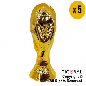 COPA DEL MUNDO METALIZADA ORO CHICA 9,5 CM X 5